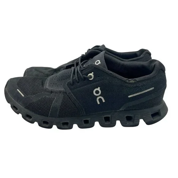 On Running On Cloud 5 Men’s 7 Shoes All Black Running Walking Sneaker Athletic - Picture 6 of 16
